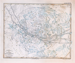 Der nördliche gestimte Himmel - Stielers Weltatlas von 1840