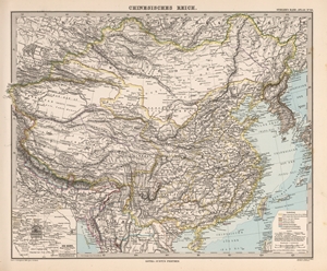Chinesisches Reich - Stielers Weltatlas von 1881 - Karte 66)