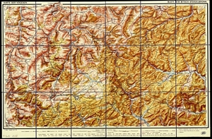 Karte der Vogesen (2 & 3) Bitsch und Stuerzelbronn 1:50.000 (April 1909)