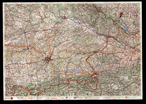 GASOLIN Autokarte - 1:500.000 Bayern - Franken - Alpengebiet (1961)