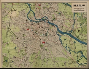 Historischer Stadtplan von Breslau Kleine Ausgabe (1919) 1:11.000