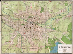 Historischer Stadtplan von Nürnberg (August 1928) 1:8.400