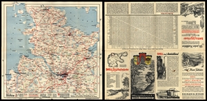SHELL-Straßenkarte 1 - Hamburg, Schleswig-Holstein (Wappen: Schleswig-Holstein, Hamburg, Lübeck, Cover: An der Unterelbe, 1:470.000, 1936) - Neu digitalisiert - Vorder- und Rückseite